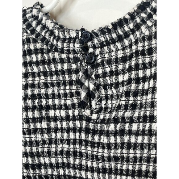 Wonder Nation Girls Black Gingham Plaid Long Sleeve Dress Size 5T - Picture 7 of 10